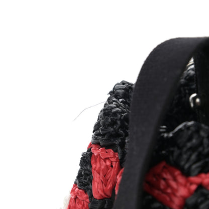 Prada Raffia Crochet Giardiniera Tote Black 8 of 9