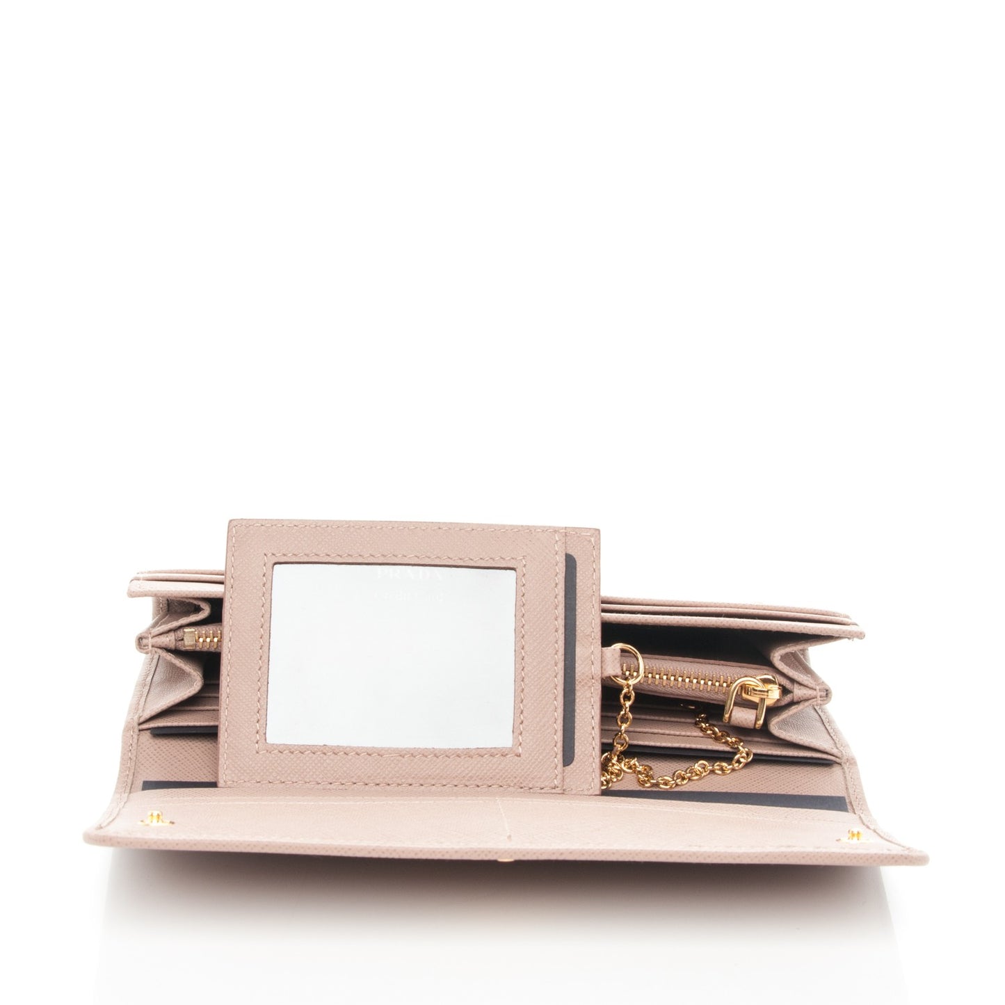 Saffiano Metal Continental Flap Wallet Cammeo