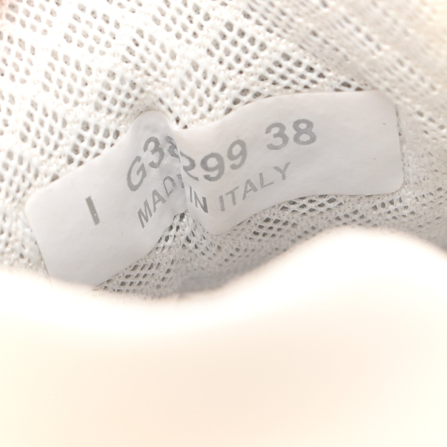 Chanel Mesh Suede Calfskin Grained Calfskin Womens CC Sneakers 38 Grey White 8 of 9