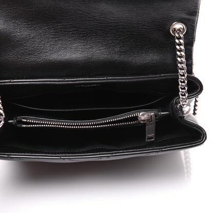 Saint Laurent Calfskin Y Quilted Monogram Small Loulou Chain Satchel Black 5 of 21