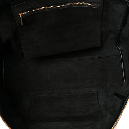 Celine Supple Shiny Lambskin Medium Smiling New Luggage Black 5 of 11