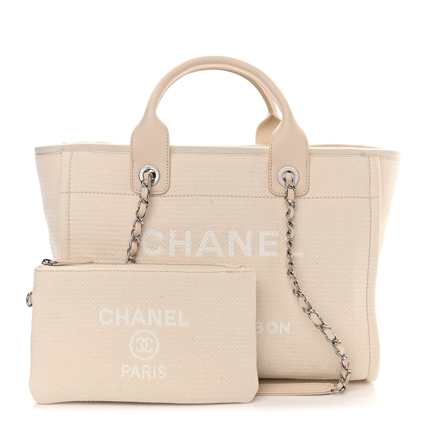 Mixed Fibers Small Deauville Tote White