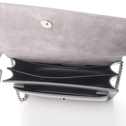Saint Laurent Specchio Calfskin Striped Medium Monogram Sunset Dark Silver 3 of 7