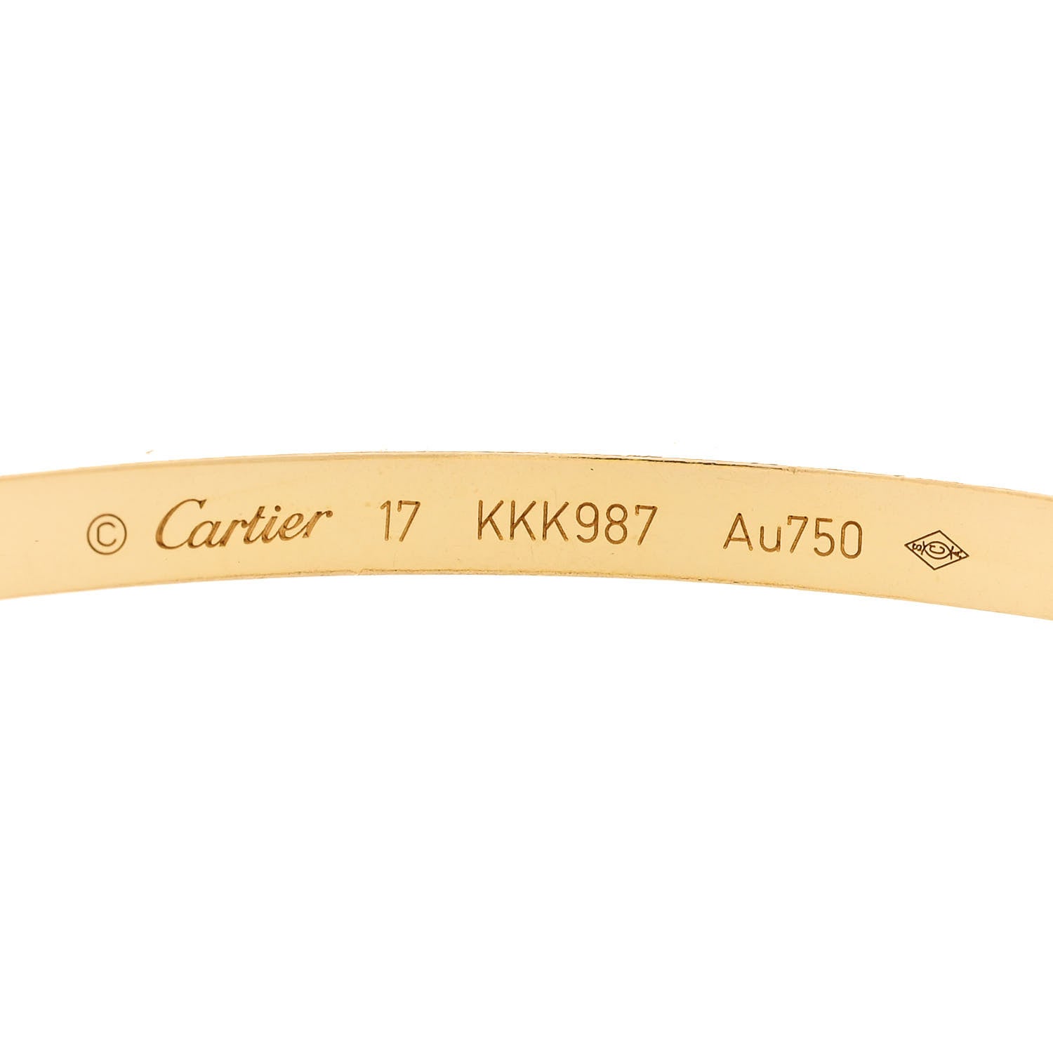Cartier 18K Yellow Gold Small LOVE Bracelet 17 3 of 5