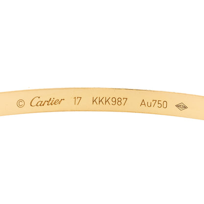 Cartier 18K Yellow Gold Small LOVE Bracelet 17 3 of 5