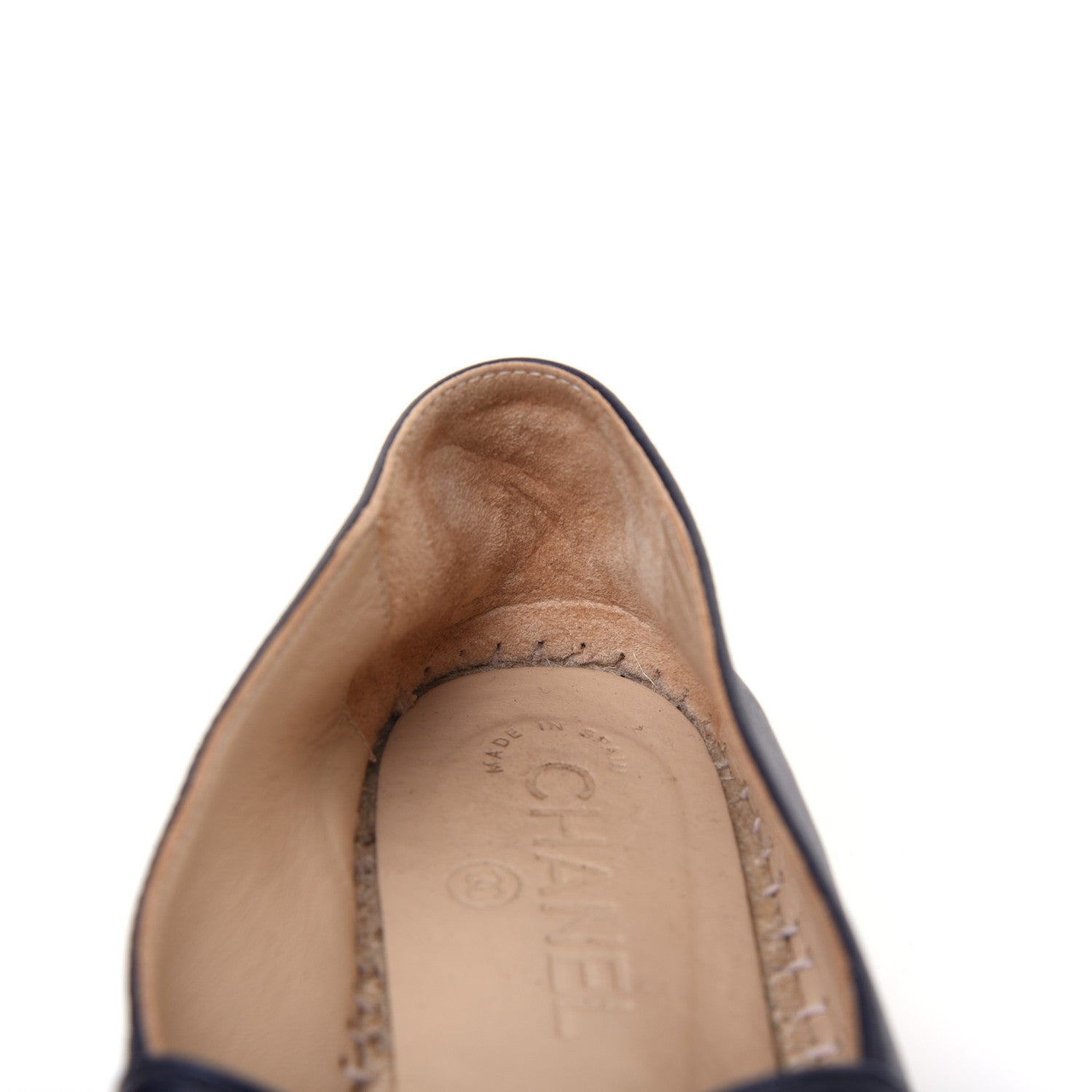 Chanel Lambskin CC Espadrilles 38 Navy Black 11 of 12