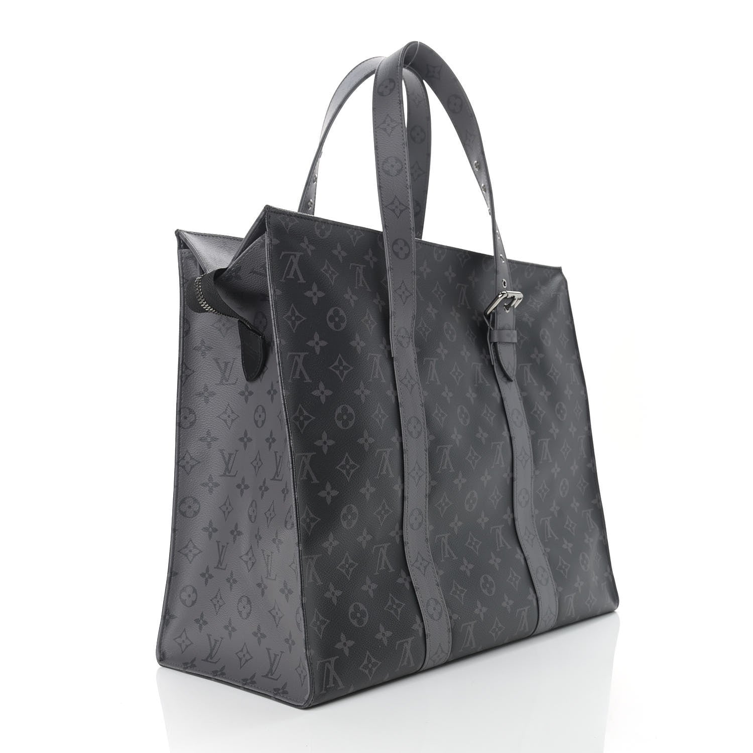 Louis Vuitton Monogram Eclipse Cabas Zippe GM Black 3 of 8
