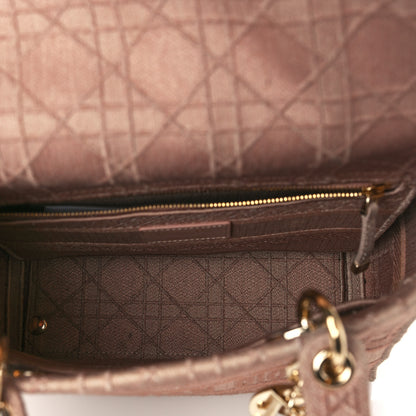 Christian Dior Canvas Embroidered Cannage Medium Lady D-Lite Pink 5 of 10