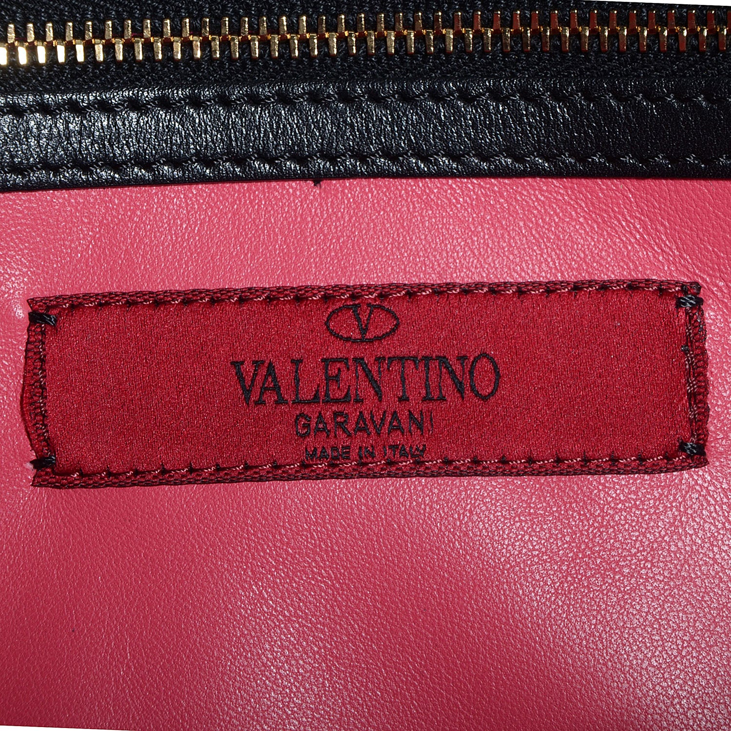 Valentino Garavani Calfskin Carmen Medium Tote Black Deep Rose 7 of 8