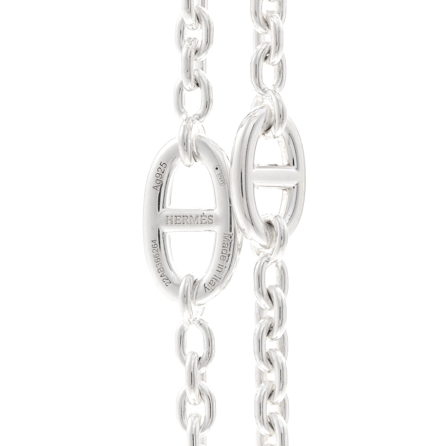 Hermes Sterling Silver Farandole Necklace 120 5 of 6