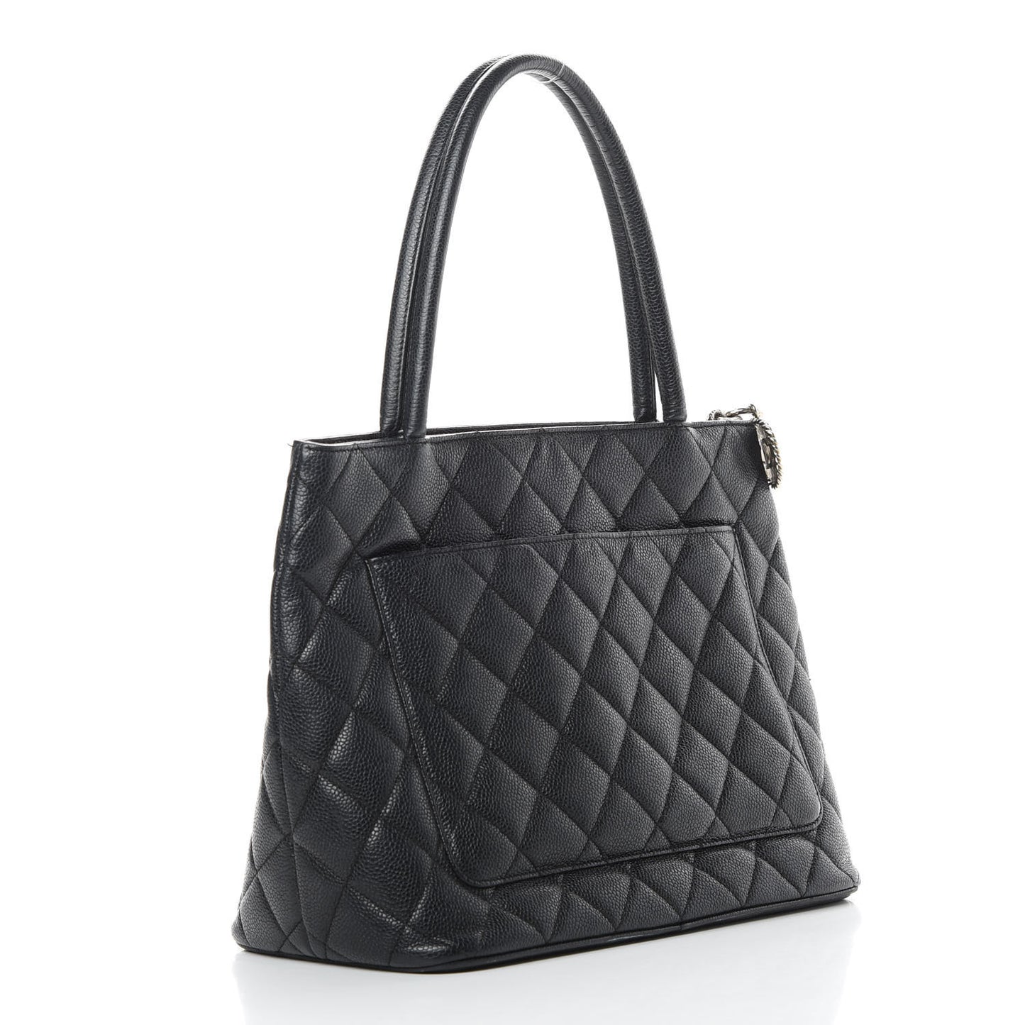 Caviar Quilted Medallion Tote Black