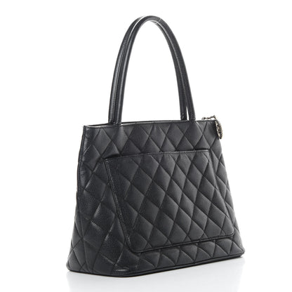 Chanel Caviar Quilted Medallion Tote Black 3 of 17