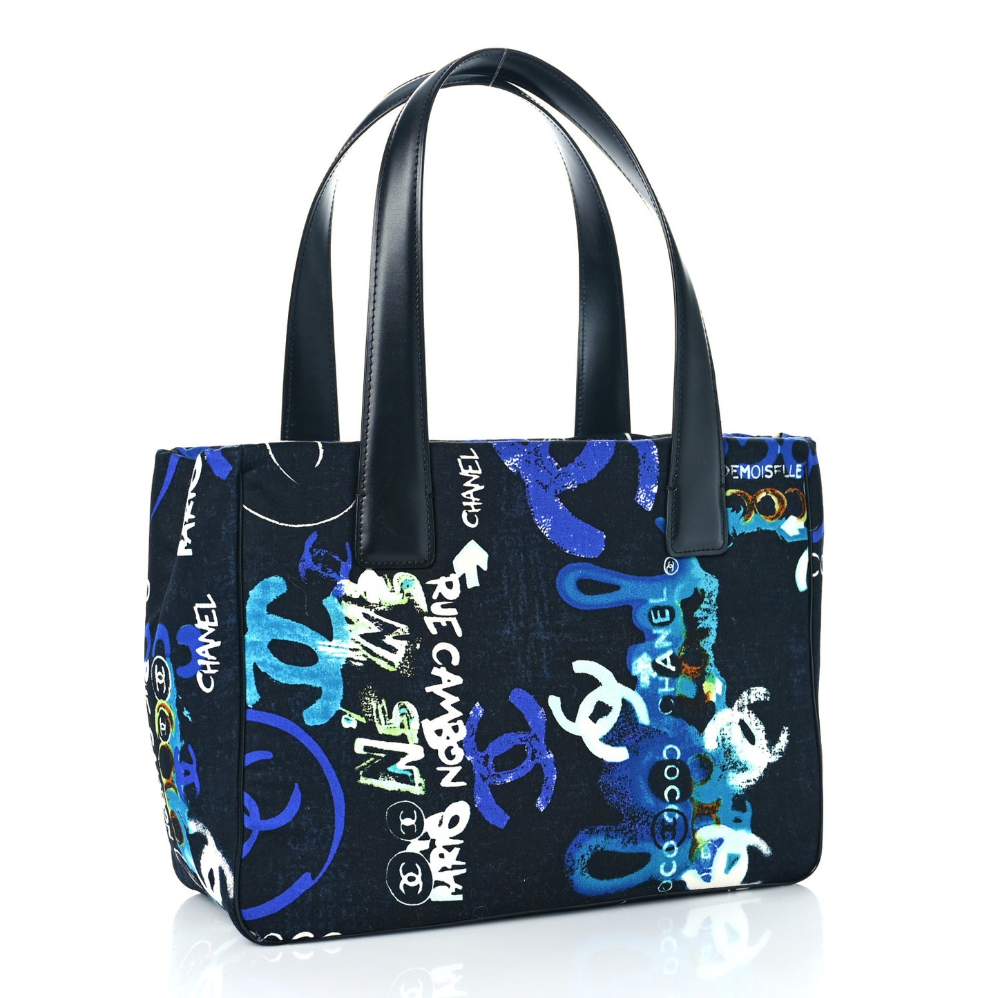 Canvas Coco Print Tote Black Multi