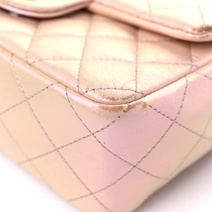 Chanel Iridescent Calfskin Quilted Mini Rectangular Flap Pink 8 of 15