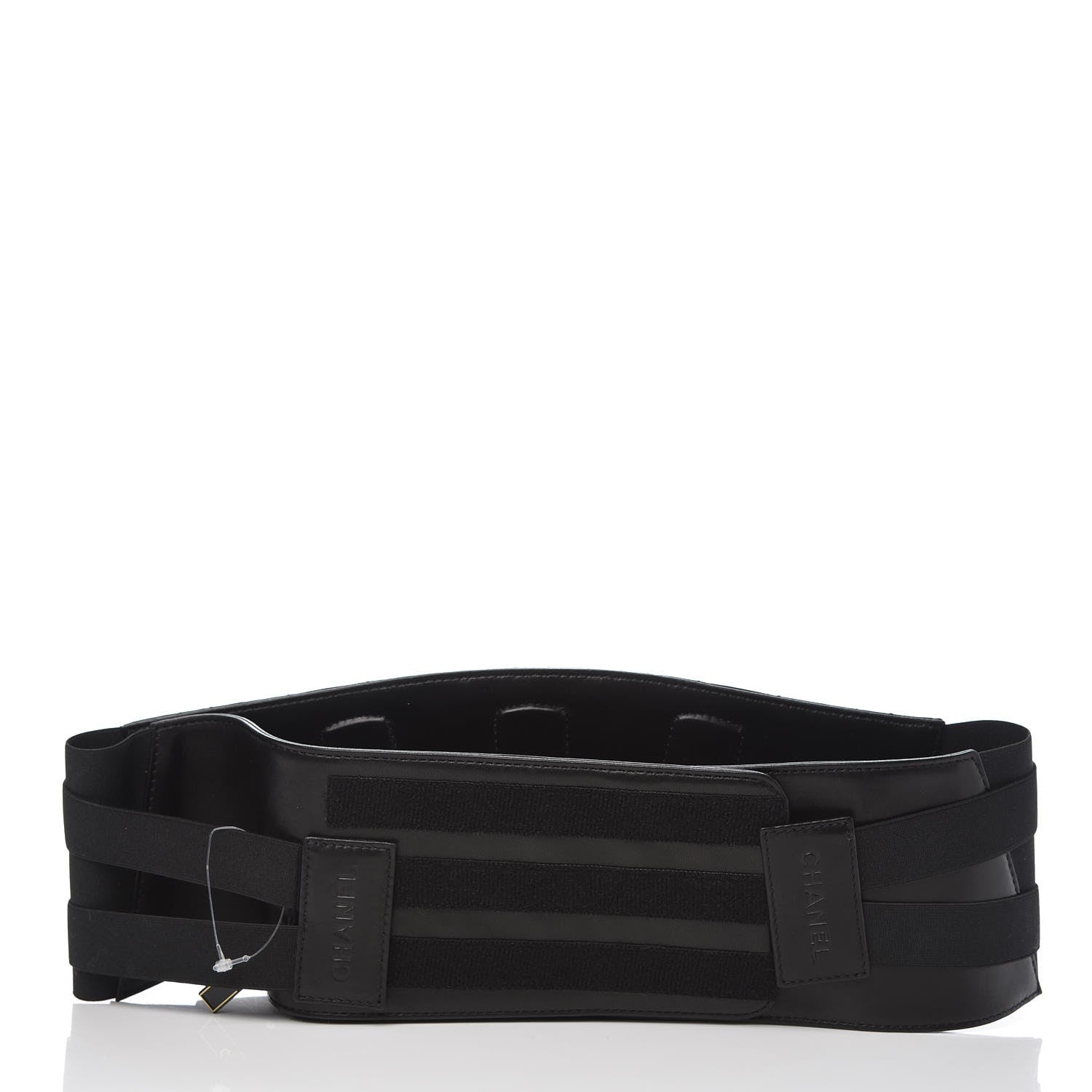 Chanel Lambskin Quilted Wide Belt M Black 3 of 7