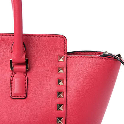 Valentino Garavani Vitello Small Rockstud Double Handle Tote Deep Fuxia 14 of 14