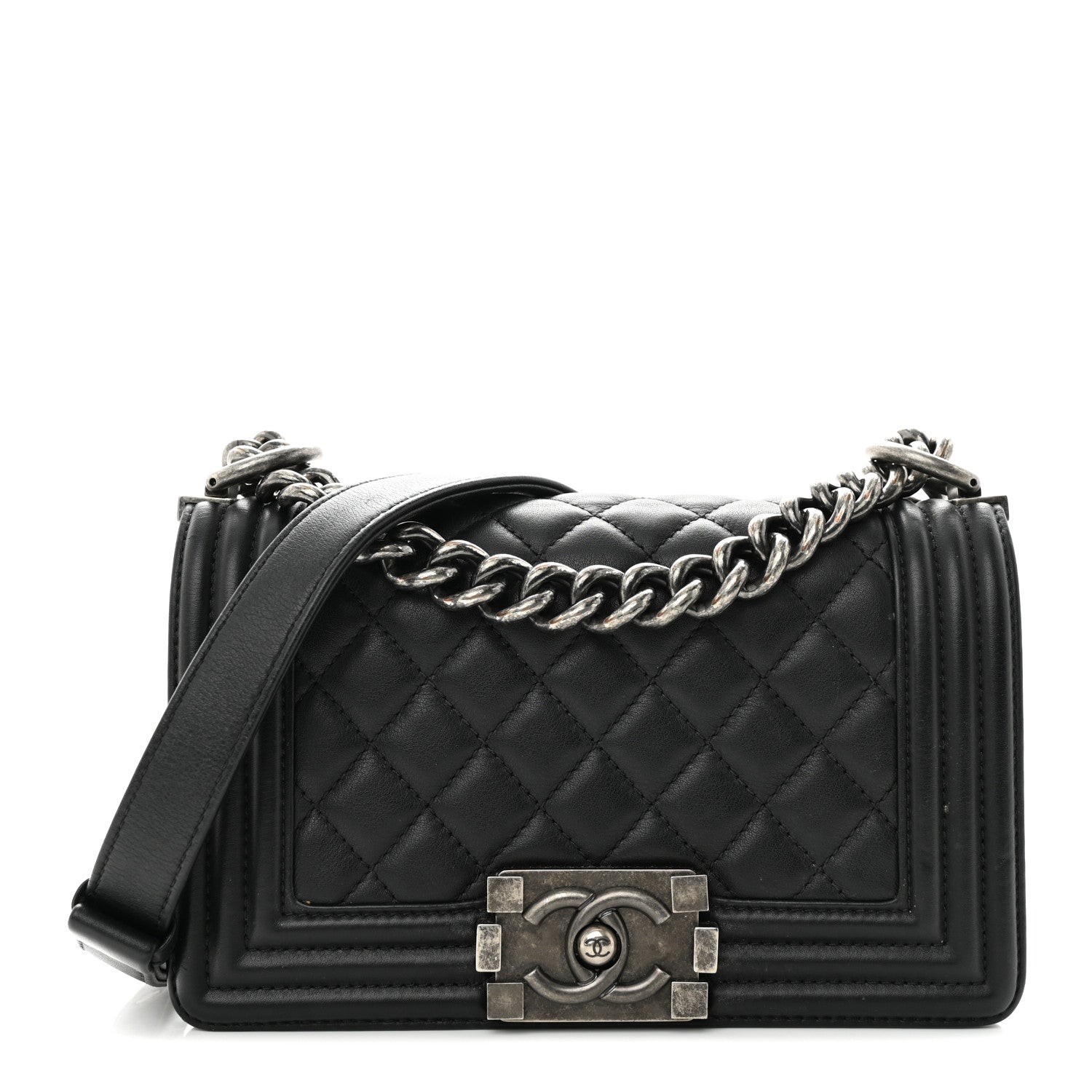 Chanel Calfskin Quilted Small Boy Flap Black 1 of 15