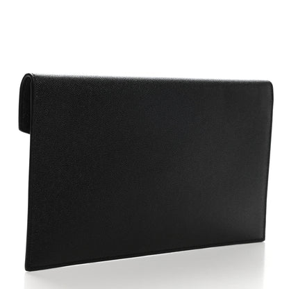 Saint Laurent Grain De Poudre Uptown Pouch Black 3 of 10