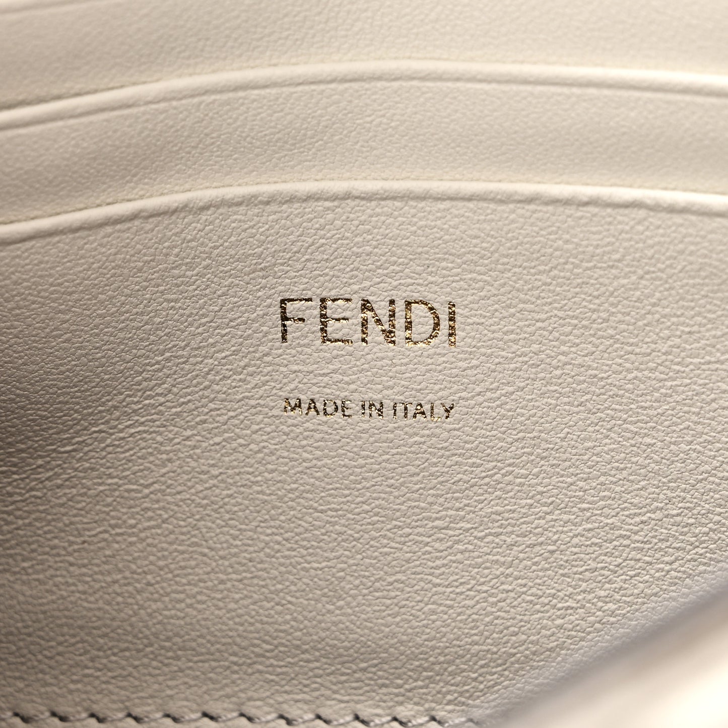 Nappa FF 1974 Embossed Mini Baguette White