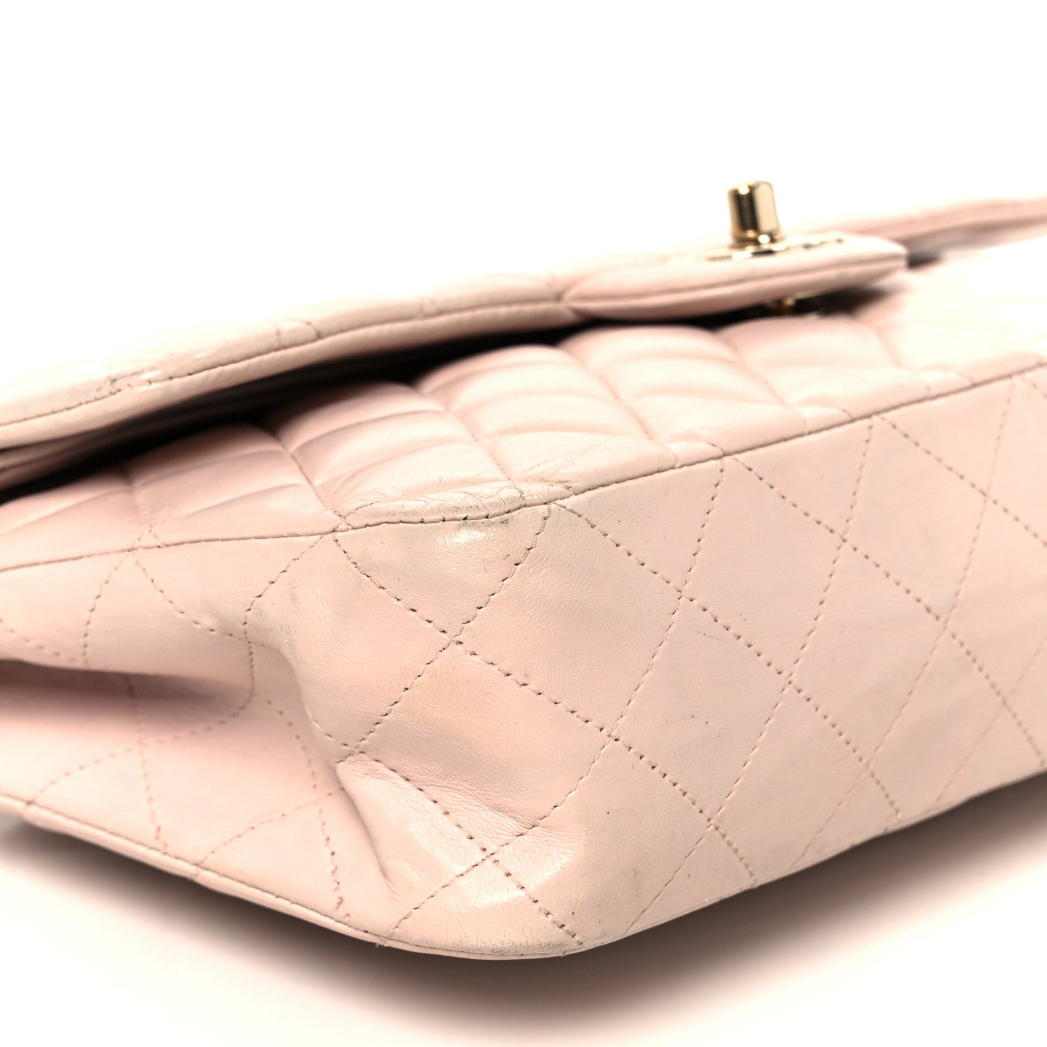 Chanel Lambskin Quilted Medium Double Flap Light Pink 10 of 12