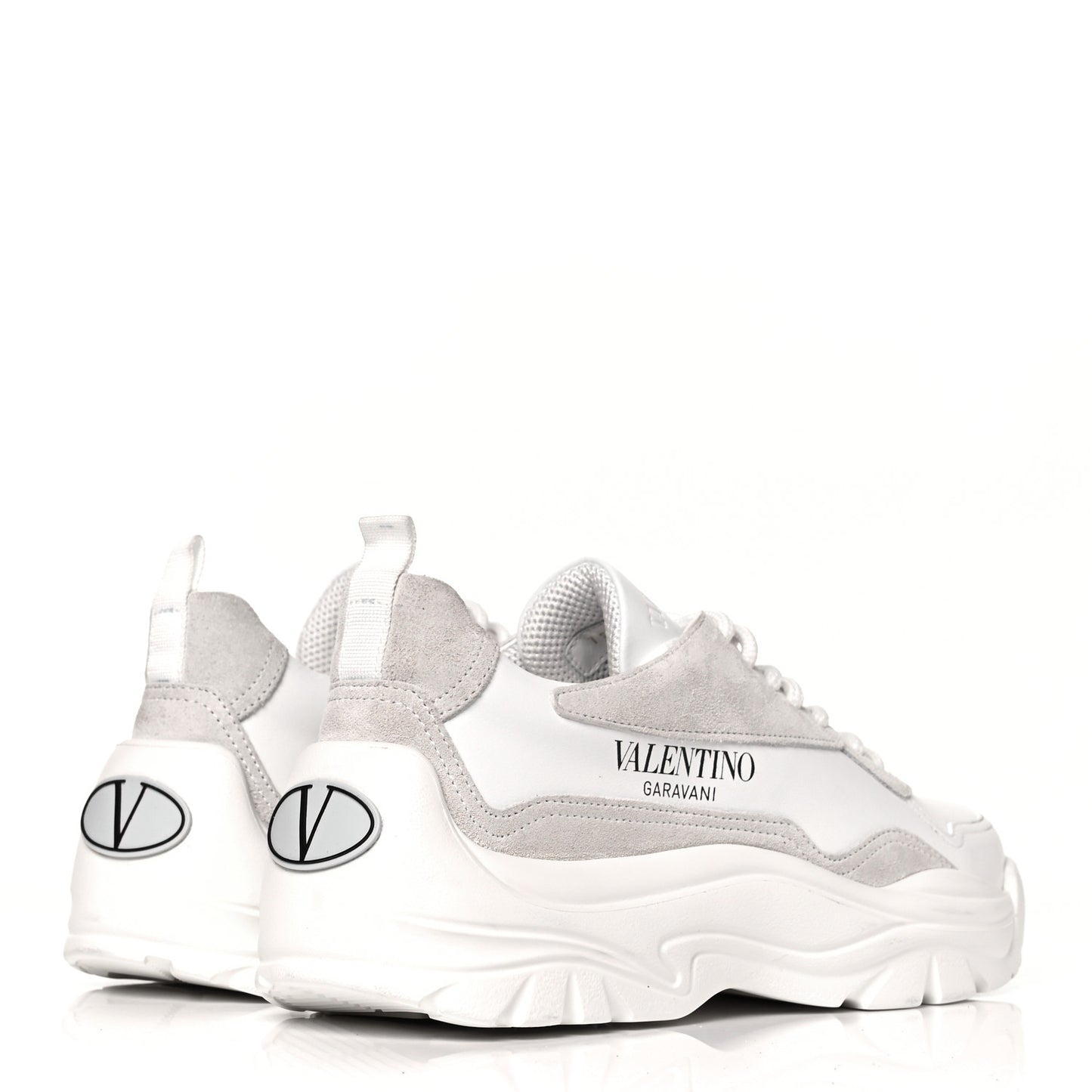 Calfskin Suede Mens Gumboy Sneakers 39 White