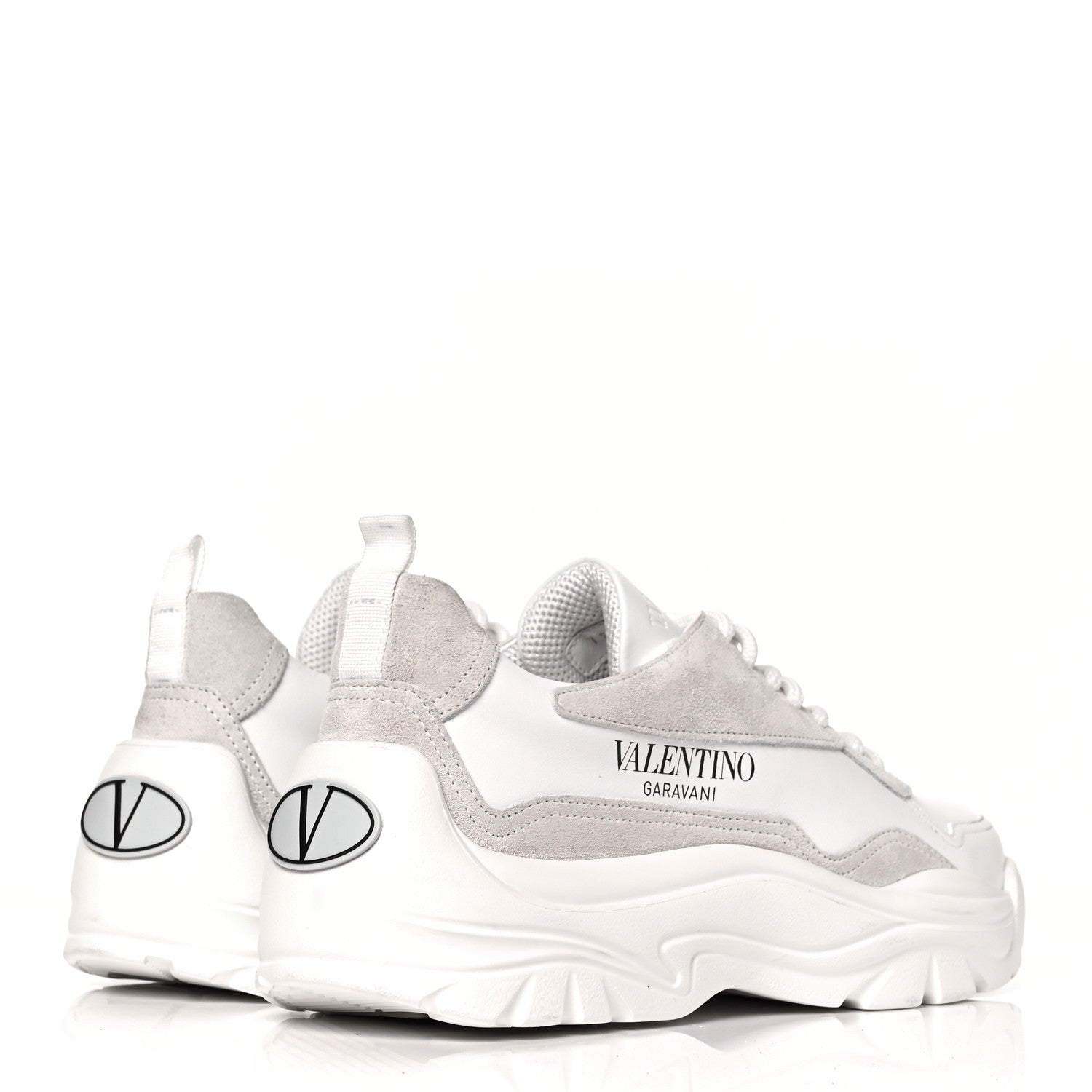 Valentino Garavani Calfskin Suede Mens Gumboy Sneakers 39 White 4 of 10