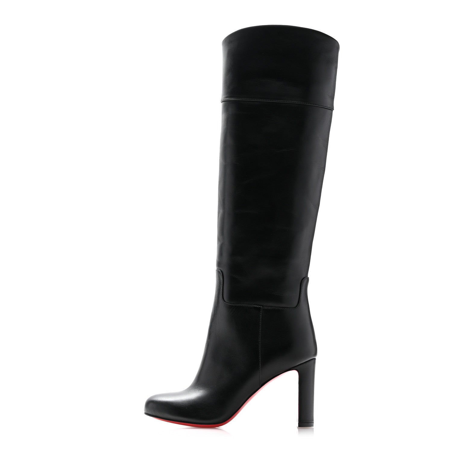 Christian Louboutin Calfskin Loo Botta 85 Knee High Boots 35.5 Black 1 of 9
