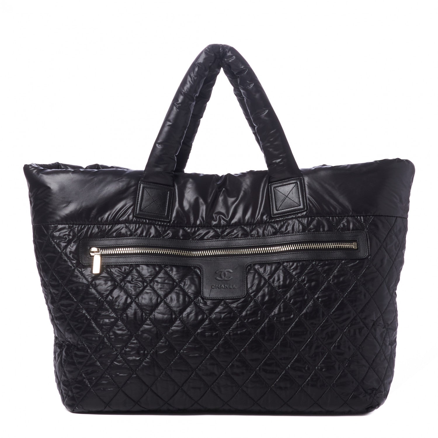 Chanel Nylon Quilted Large Coco Cocoon Shopping Tote and Messenger Bag Black 1 of 15