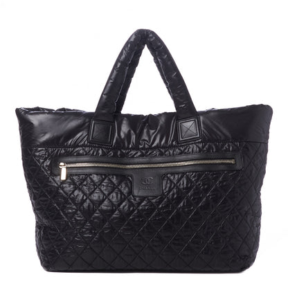 Chanel Nylon Quilted Large Coco Cocoon Shopping Tote and Messenger Bag Black 1 of 15