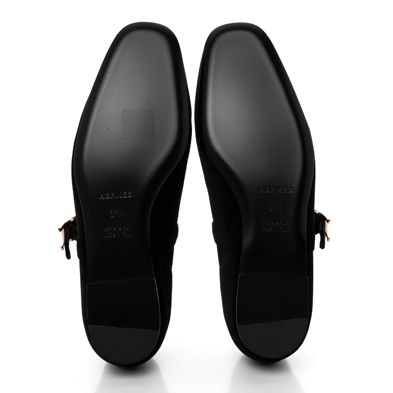 Hermes Velvet Jane Ballerina Flats 37.5 Black 37.5 Black 5 of 9