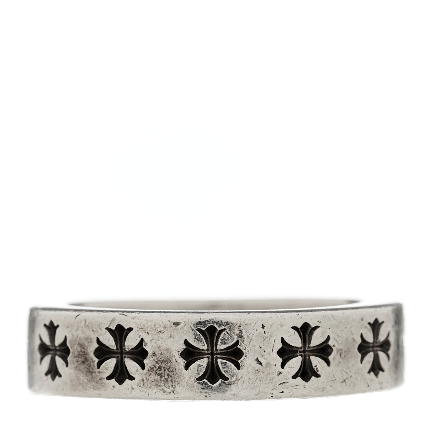 Chrome Hearts Sterling Silver Cross CH Forever Spacer Ring 61 9.5 3 of 5