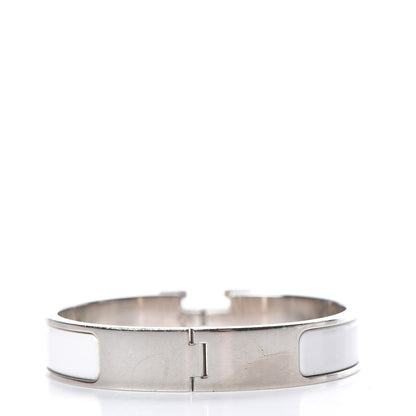 Hermes Enamel Narrow Clic Clac H Bracelet PM White 3 of 5