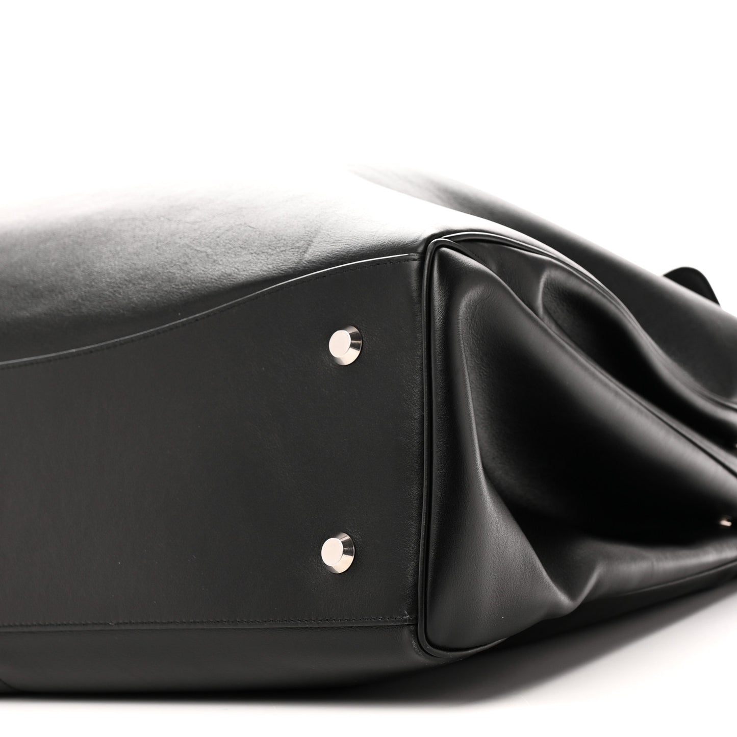 Smooth Calfskin Rodeo XL Top Handle Handbag Black