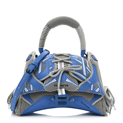 Balenciaga Faux Calfskin Fabric Small Sneakerhead Top Handle Bag Blue Grey 1 of 13