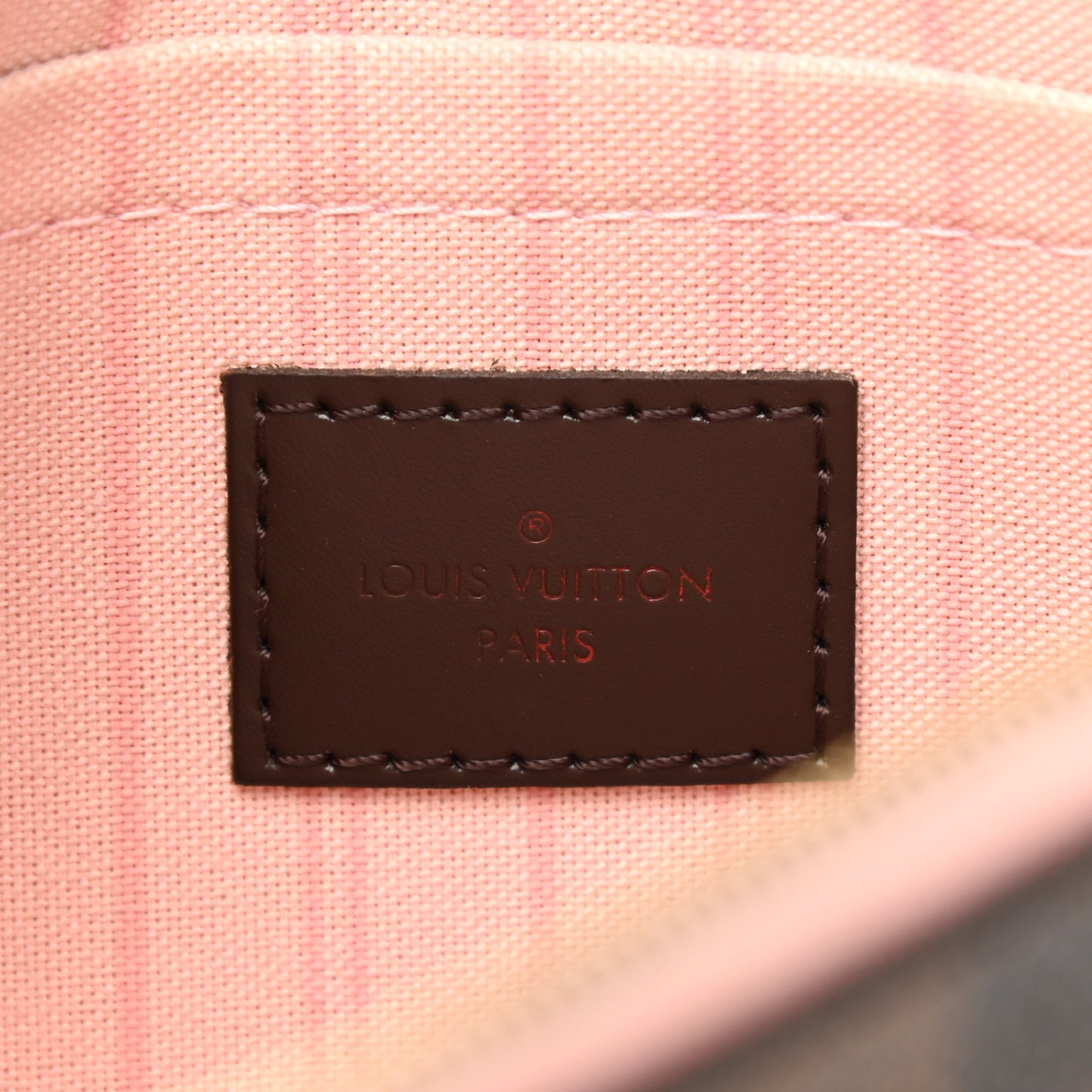 Damier Ebene Neverfull MM GM Pochette Rose Ballerine