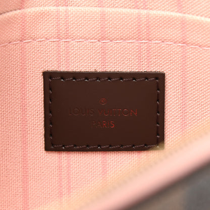 Louis Vuitton Damier Ebene Neverfull MM GM Pochette Rose Ballerine 6 of 11