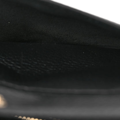 Valentino Garavani Pebbled Calfskin Rockstud Wallet On Chain Black 5 of 20