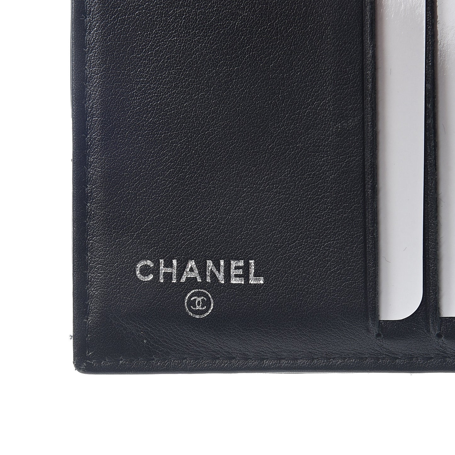 Patent Quilted Brilliant Compact Wallet Black