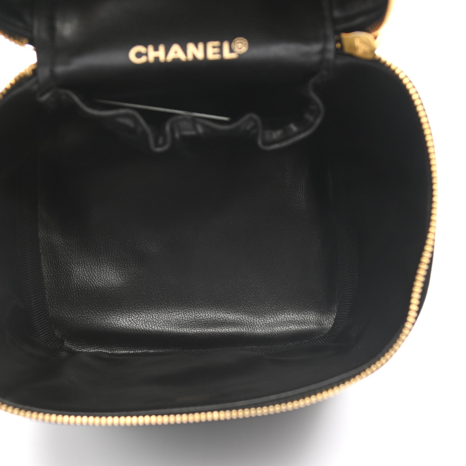 Chanel Lambskin Vanity Cosmetic Bag Black 5 of 10