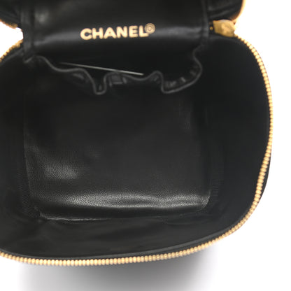 Chanel Lambskin Vanity Cosmetic Bag Black 5 of 10