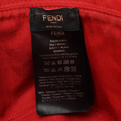 Fendi Technical Fabric FF Reversible Bucket Hat L Tobacco Red 16 of 17