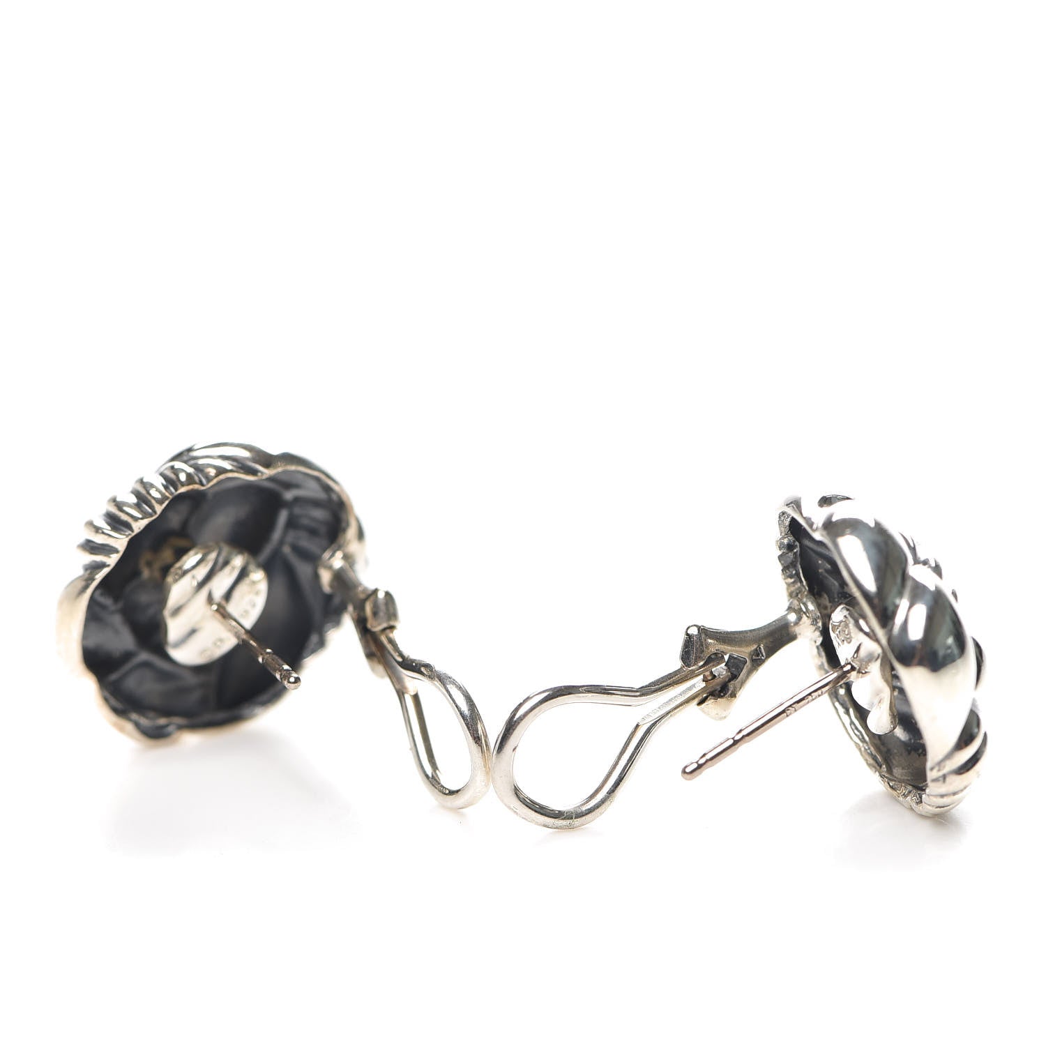 David Yurman Sterling Silver Woven Cable Earrings 3 of 4
