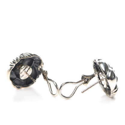 David Yurman Sterling Silver Woven Cable Earrings 3 of 4