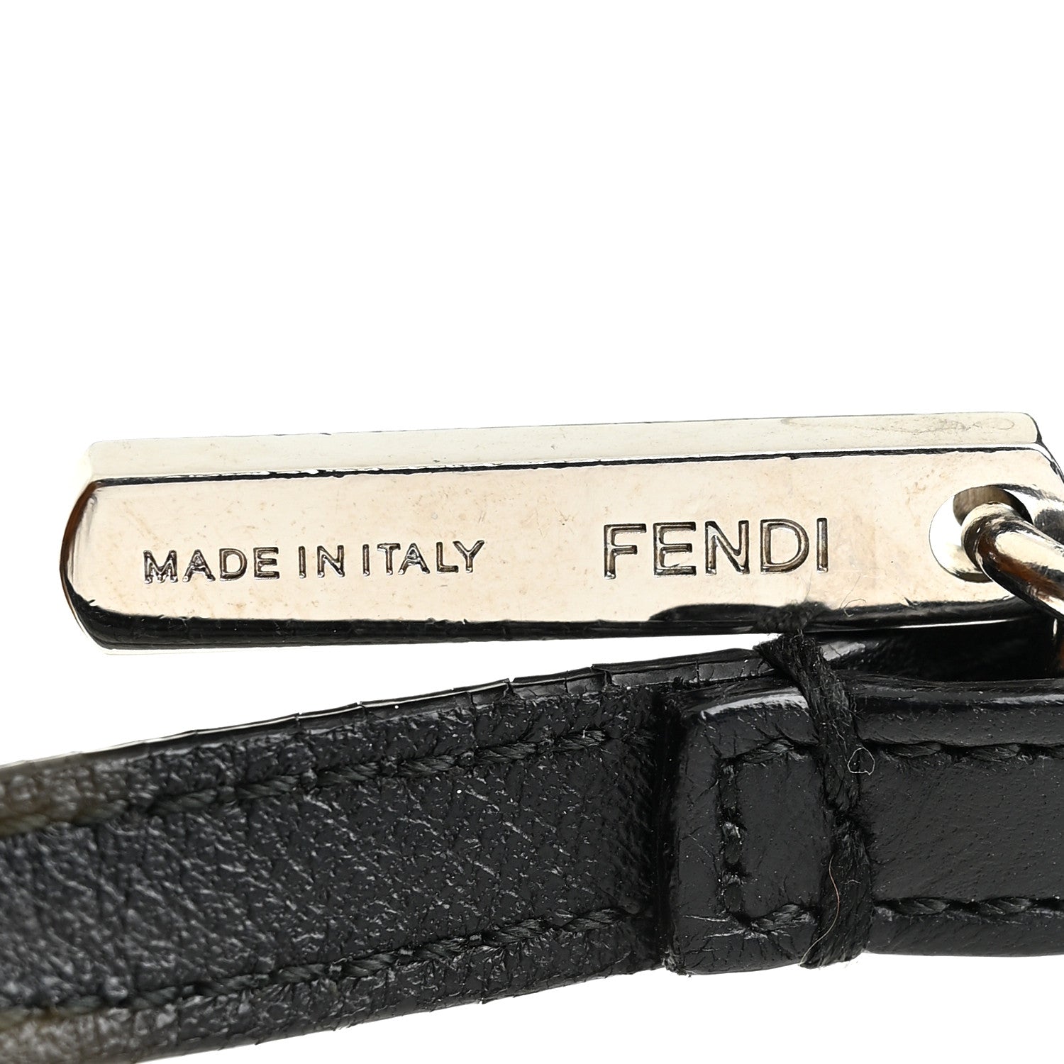Fendi Fox Mink Rabbit Fur Vitello Flamingo Kooky Monster Bag Bug Charm Zucca Multicolor Black 5 of 5