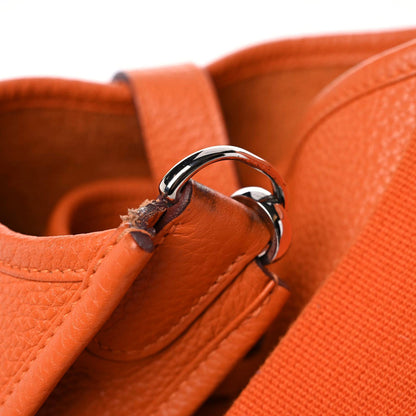 Hermes Taurillon Clemence Evelyne III GM Orange 14 of 18
