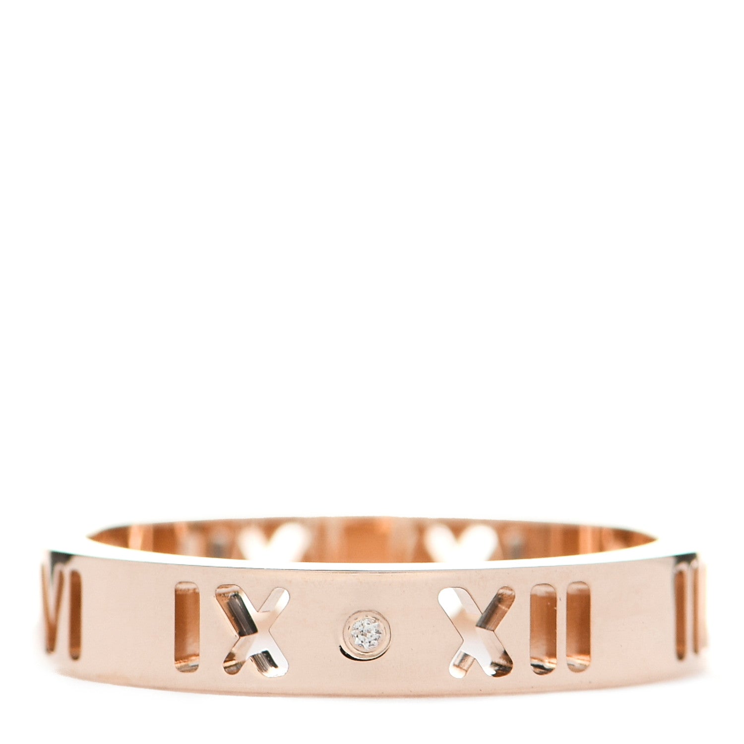 Tiffany 18K Rose Gold Diamond Atlas Pierced Ring 51 5.75 3 of 5