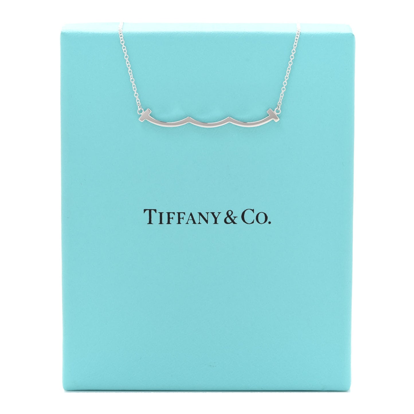 Sterling Silver Small T Wave Pendant Necklace