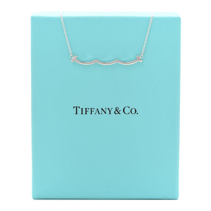 Tiffany Sterling Silver Small T Wave Pendant Necklace 7 of 7