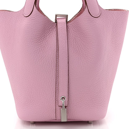 Hermes Taurillon Clemence Picotin Lock 18 PM Mauve Sylvestre 8 of 11