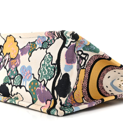 Christian Dior Canvas Embroidered Ciel De Reve Small Book Tote Latte Multicolor 10 of 14